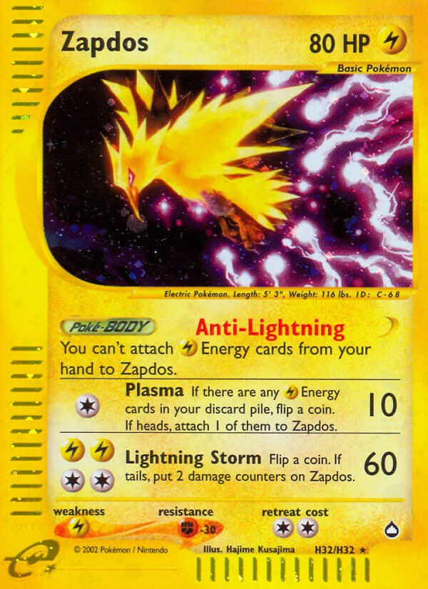 Zapdos Giant Pokemon Card Print -  Norway