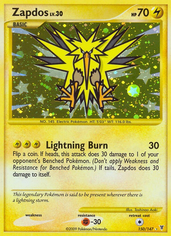 zapdos pokemon card