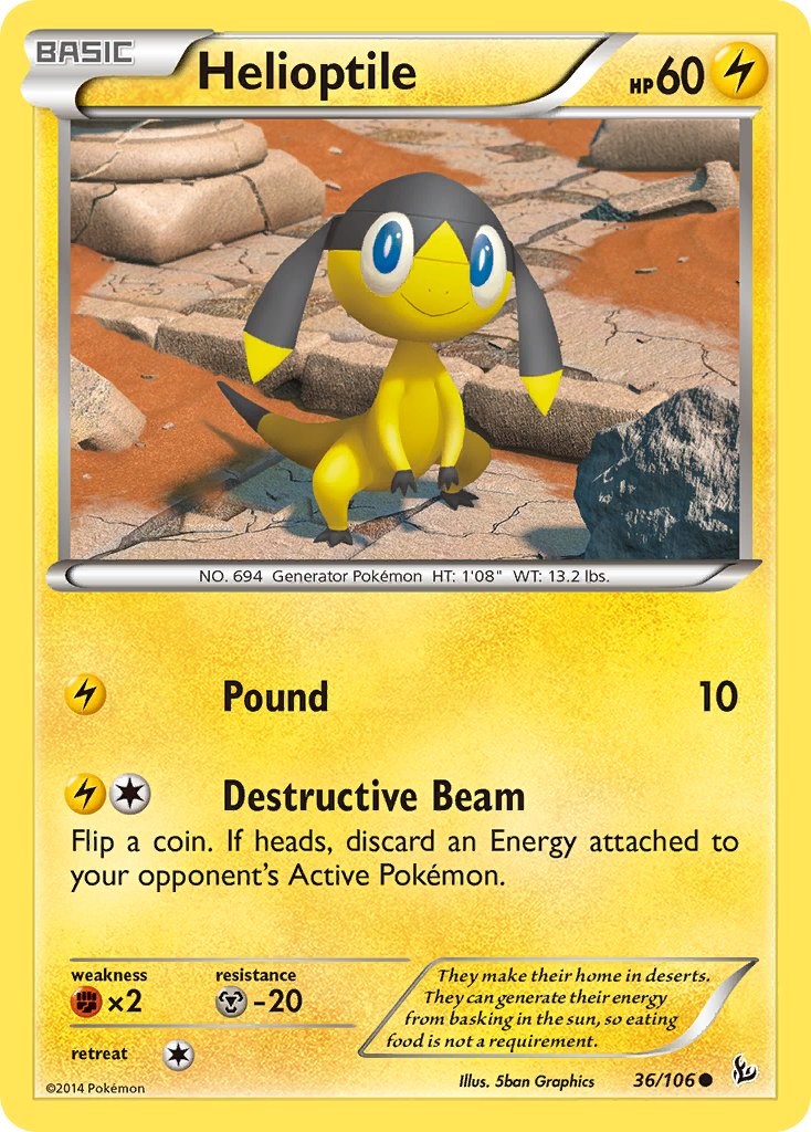 Helioptile card artwork