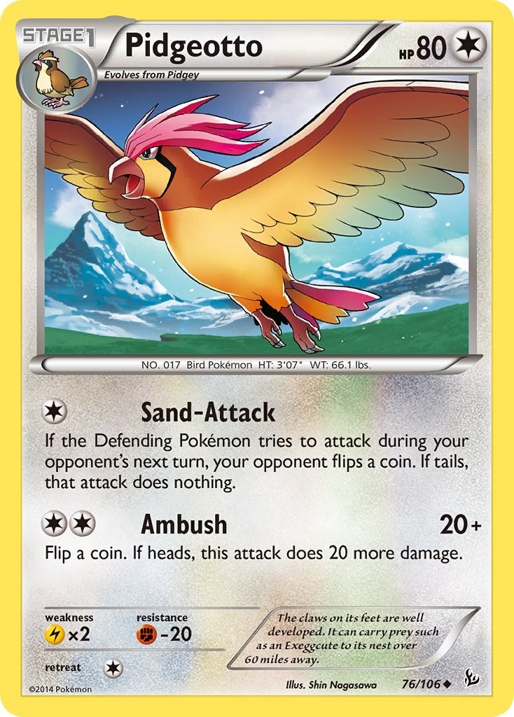Pidgeotto card artwork