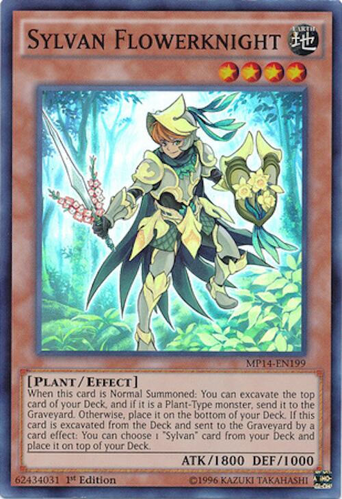 Yu-Gi-Oh! – „Sylvan Flowerknight“ (MP14-EN199) – Super Rare, 1st Edition, Aus Mega Pack 2014