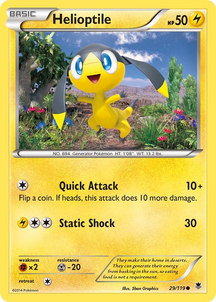Helioptile card artwork