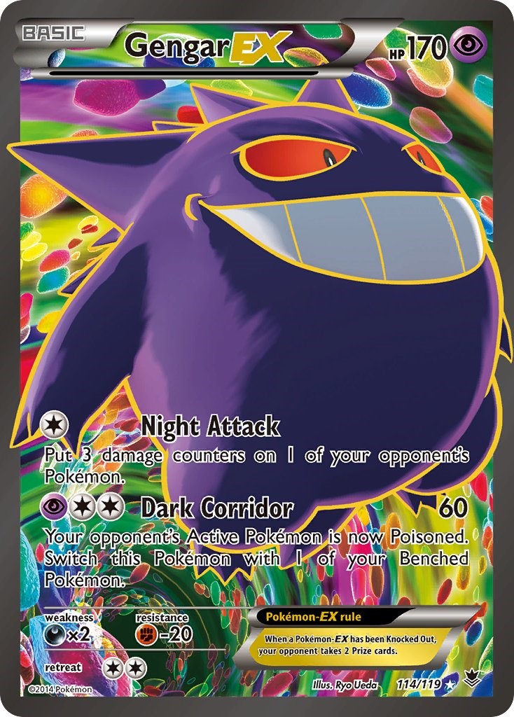 M Gengar Ex Pokemon Card -   Pokemon cards, Cool pokemon