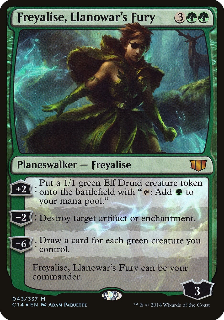 Freyalise, Llanowar's Fury (Commander 2014) - Oversize Cards - Magic ...