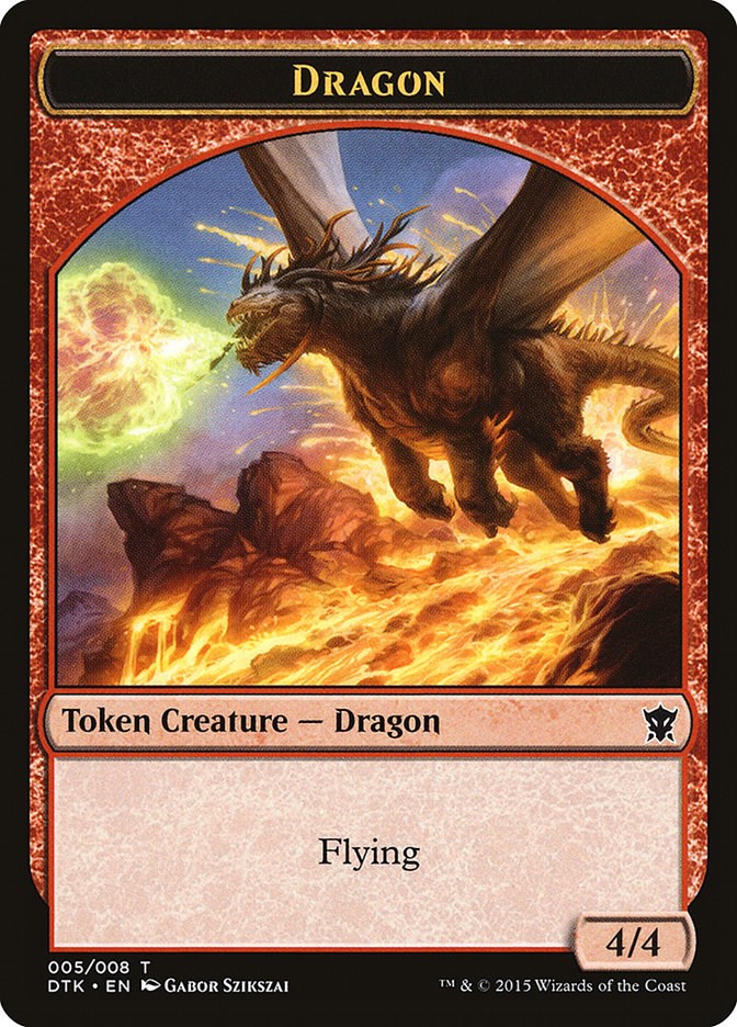 Dragon Token Dragons Of Tarkir Magic The Gathering