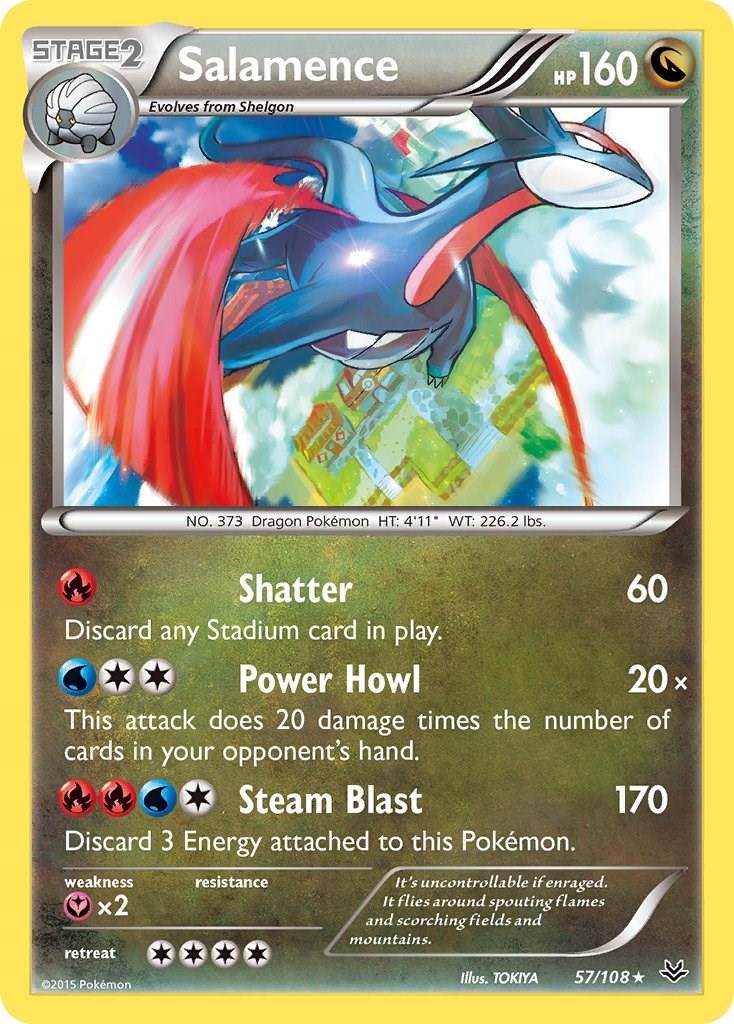 Salamence card artwork