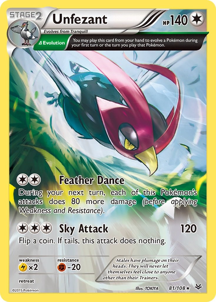 Unfezant card artwork