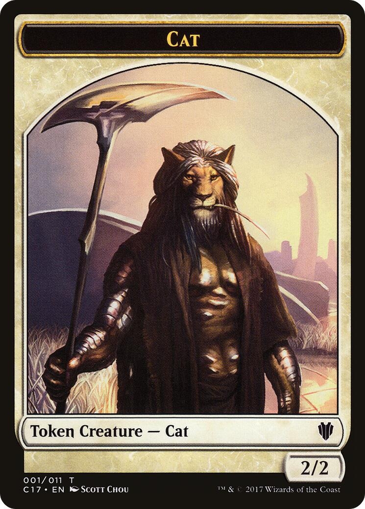 Cat // Cat Warrior Double-Sided Token [Commander 2017 Tokens]
