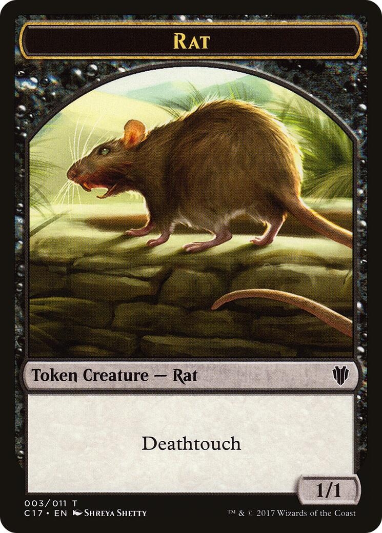 Rat // Cat Double-Sided Token [Commander 2017 Tokens]