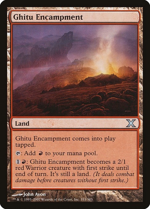 Ghitu Encampment (Premium Foil) [Tenth Edition]