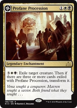Profane Procession // Tomb of the Dusk Rose [Rivals of Ixalan]