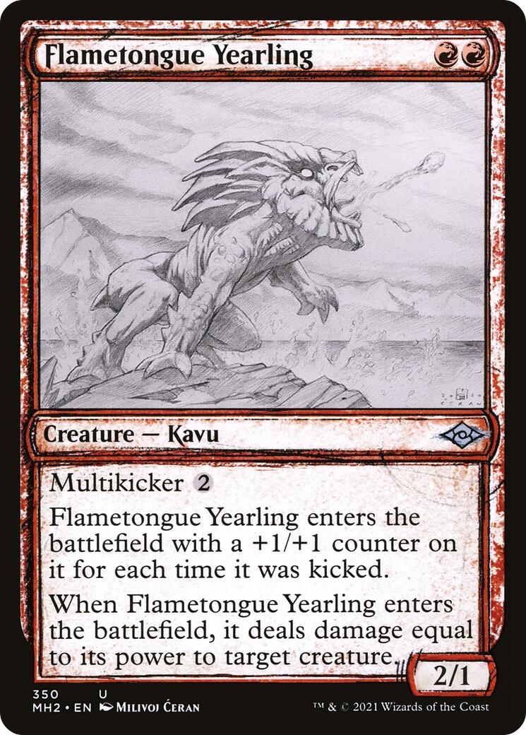 Flametongue Yearling (Sketch) [Modern Horizons 2]