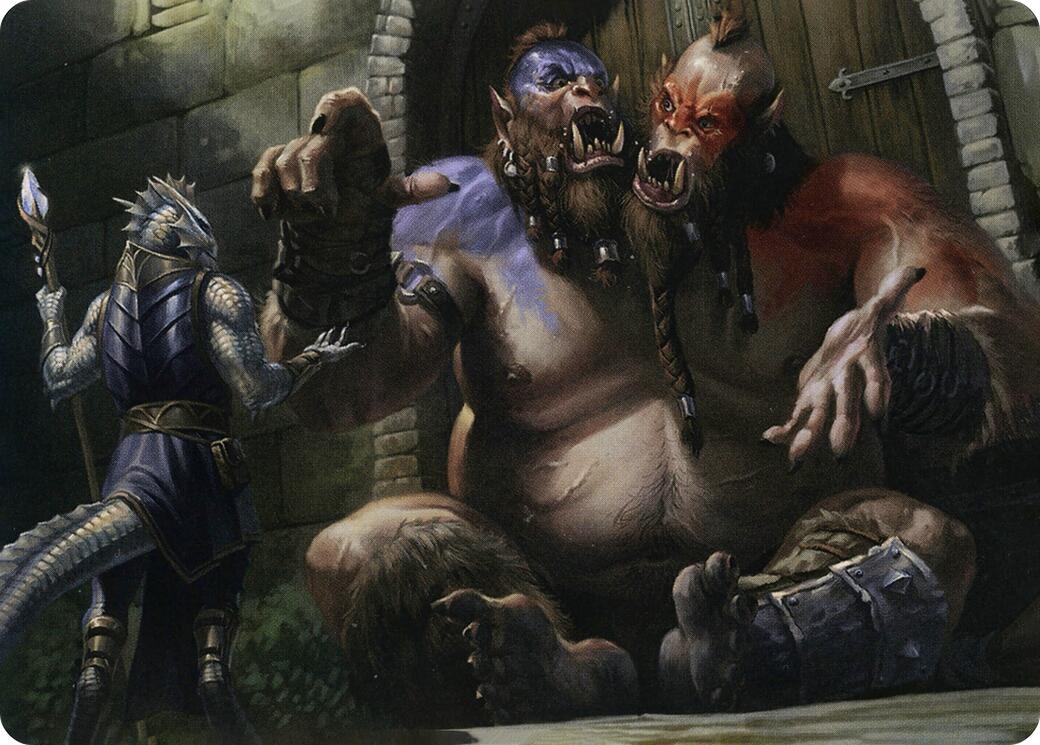Ettin Art Card [Dungeons & Dragons: Adventures in the Forgotten Realms Art Series]