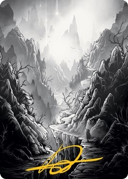 Mountain Art Card (Gold-Stamped Signature) [Innistrad: Midnight Hunt Art Series]