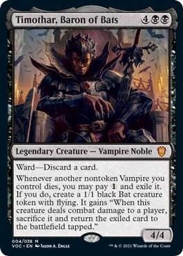 Timothar, Baron of Bats [Innistrad: Crimson Vow Commander]