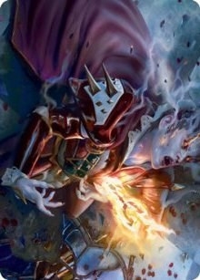 Flame-Blessed Bolt Art Card [Innistrad: Crimson Vow Art Series]