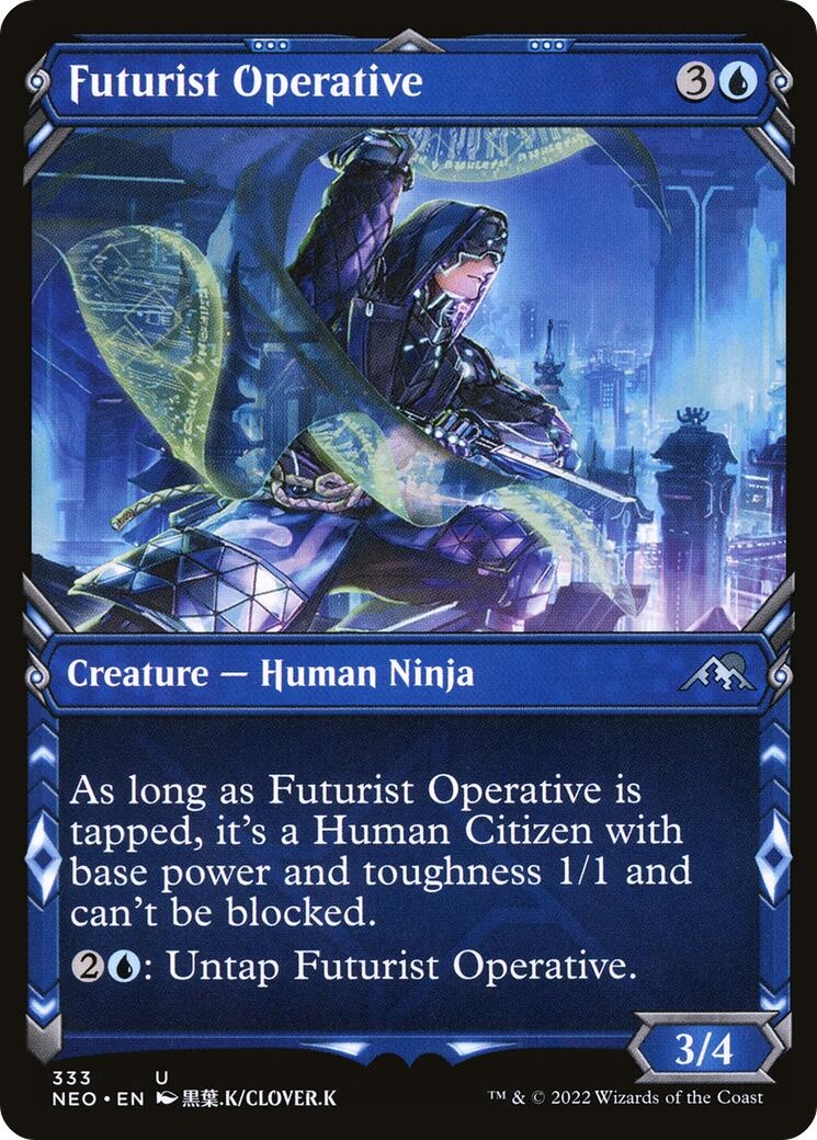 Futurist Operative (Showcase Ninja) [Kamigawa: Neon Dynasty]