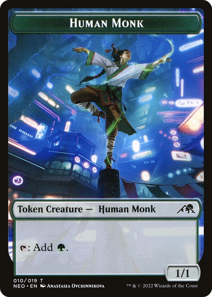 Human Monk Token [Kamigawa: Neon Dynasty Tokens]