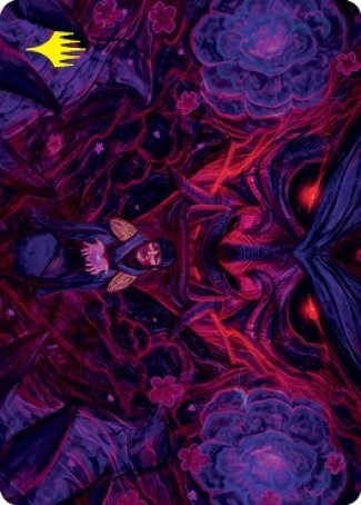 Reckoner Shakedown Art Card (Gold-Stamped Signature) [Kamigawa: Neon Dynasty Art Series]