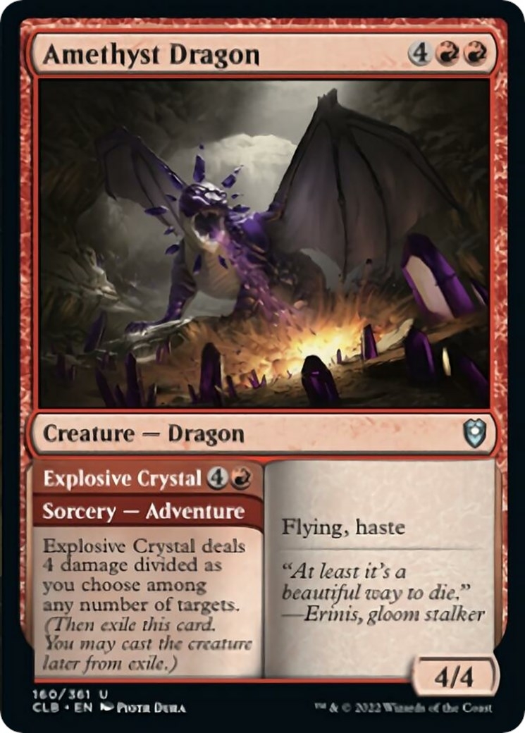 Amethyst Dragon // Explosive Crystal [Commander Legends: Battle for Baldur's Gate]