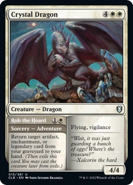 Crystal Dragon // Rob the Hoard [Commander Legends: Battle for Baldur's Gate]