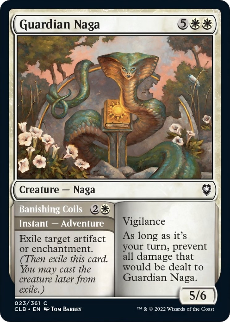 Guardian Naga // Banishing Coils [Commander Legends: Battle for Baldur's Gate]