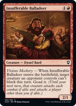 Insufferable Balladeer [Commander Legends: Battle for Baldur's Gate]