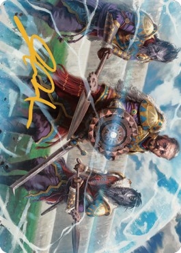 Argivian Phalanx Art Card (Gold-Stamped Signature) [Dominaria United Art Series]