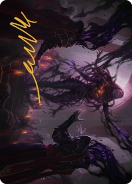 Braids, Arisen Nightmare Art Card 1 (Gold-Stamped Signature) [Dominaria United Art Series]