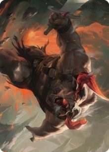 Furious Bellow Art Card [Dominaria United Art Series]
