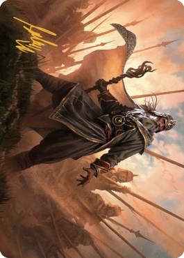 Hazezon, Shaper of Sand Art Card (Gold-Stamped Signature) [Dominaria United Art Series]