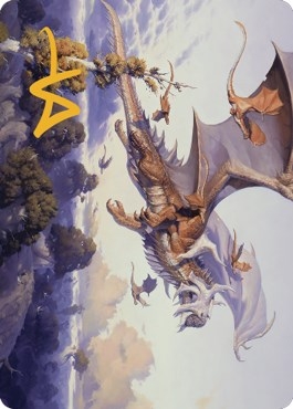 Rith, Liberated Primeval Art Card (Gold-Stamped Signature) [Dominaria United Art Series]