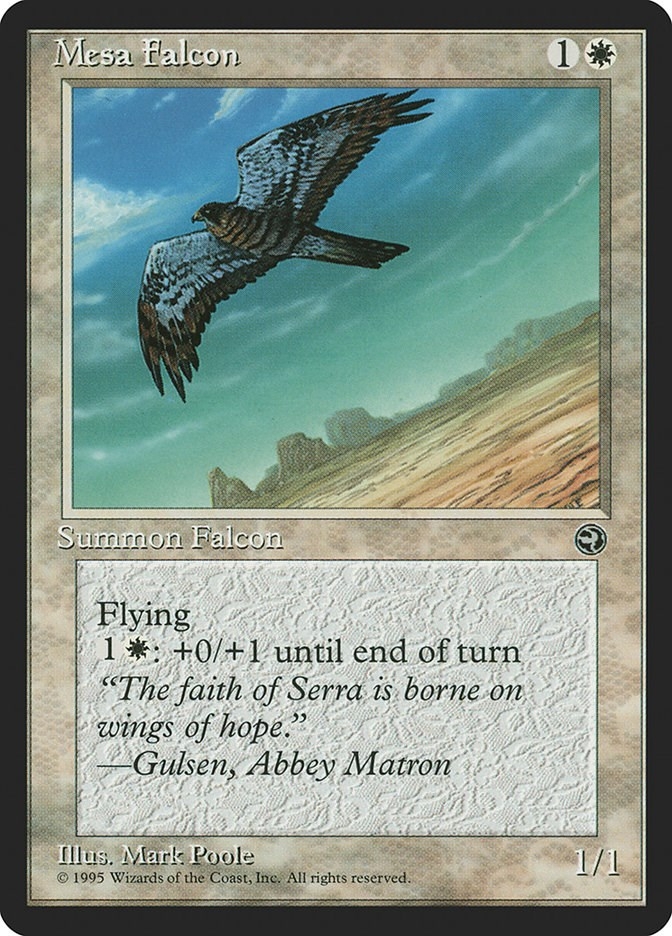 Mesa Falcon (Gemma Flavor Text) [Homelands]