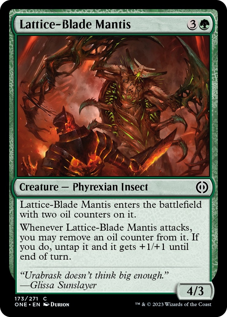 Lattice-Blade Mantis [Phyrexia: All Will Be One]
