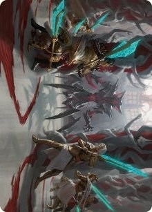 Goldwardens' Gambit Art Card [Phyrexia: All Will Be One Art Series]