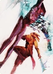 Hexgold Slash Art Card [Phyrexia: All Will Be One Art Series]