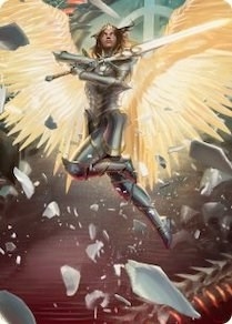 Archangel Elspeth Art Card [March of the Machine Art Series]