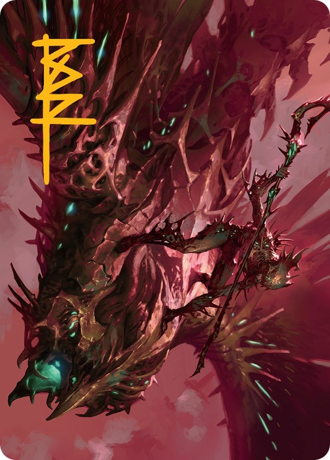 Skyclave Invader Art Card (Gold-Stamped Signature) [March of the Machine Art Series]