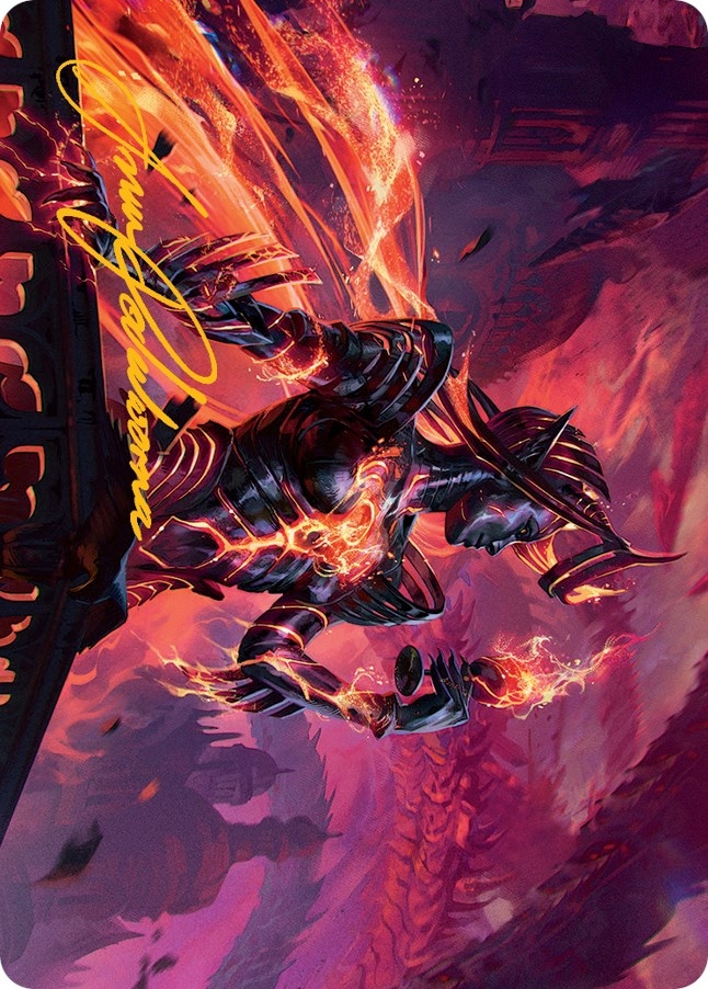 Ayara, Furnace Queen Art Card (Gold-Stamped Signature) [March of the Machine Art Series]