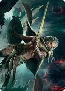 Serpent-Blade Assailant Art Card (40) [March of the Machine Art Series]