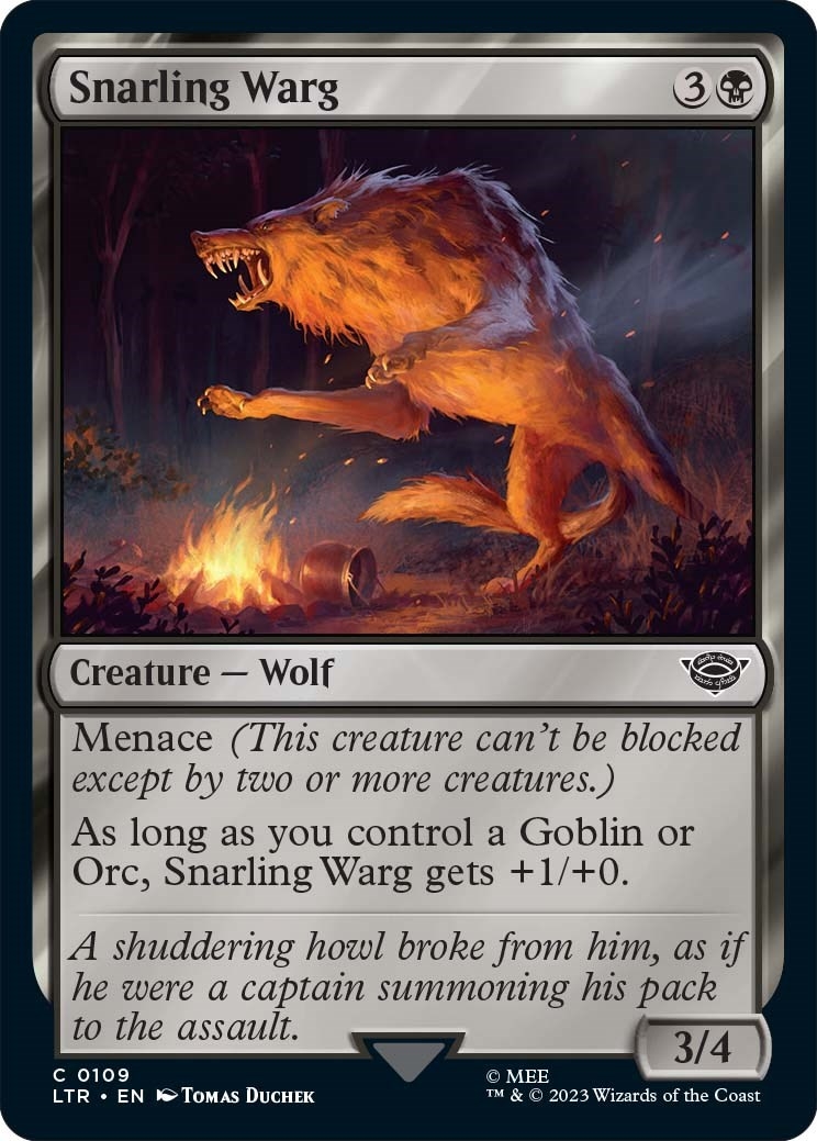 Snarling Warg [The Lord of the Rings: Tales of Middle-Earth]