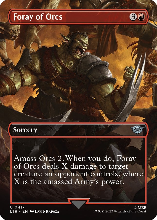 Foray of Orcs (Borderless Alternate Art) [The Lord of the Rings: Tales of Middle-Earth]