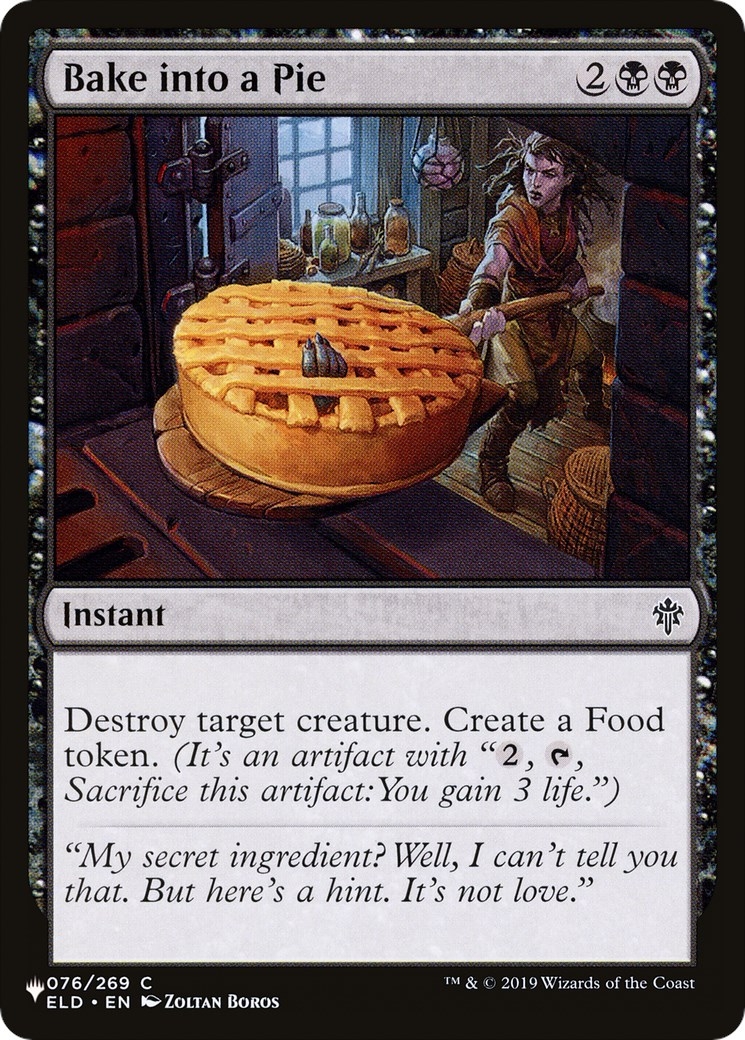 Bake into a Pie [The List]