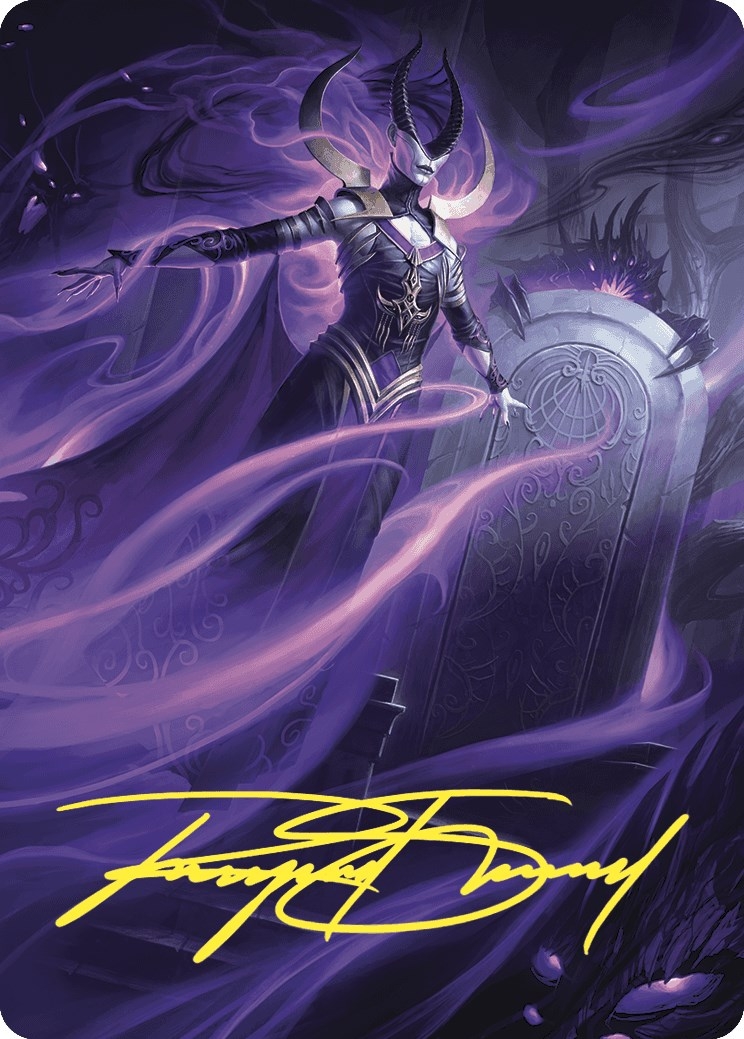 Ashiok, Wicked Manipulator Art Card (10/81) (Gold-Stamped Signature) [Wilds of Eldraine Art Series]