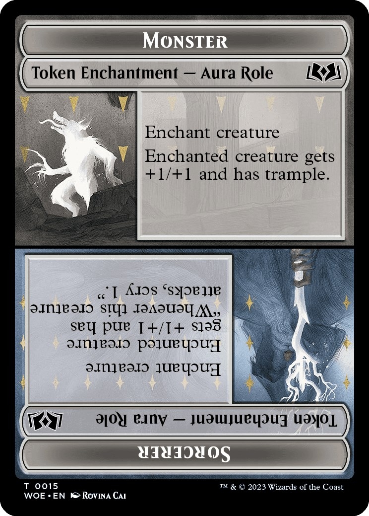Monster Role // Sorcerer Role Token [Wilds of Eldraine Tokens]