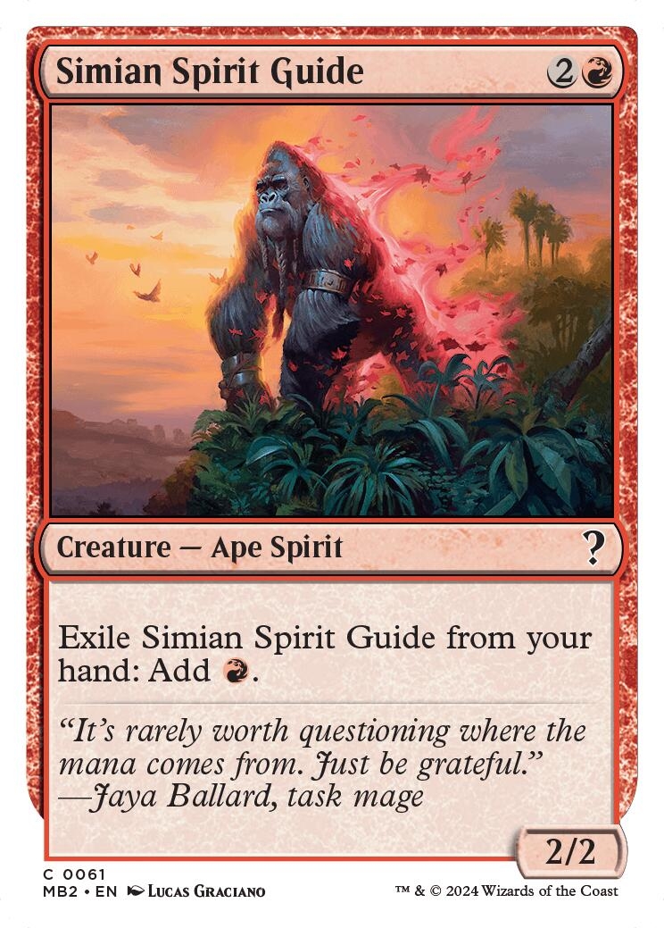 Simian Spirit Guide (White Border)