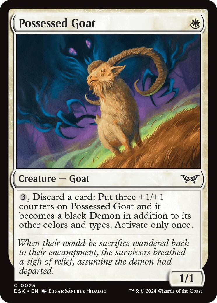 Possessed Goat [Duskmourn: House of Horror]