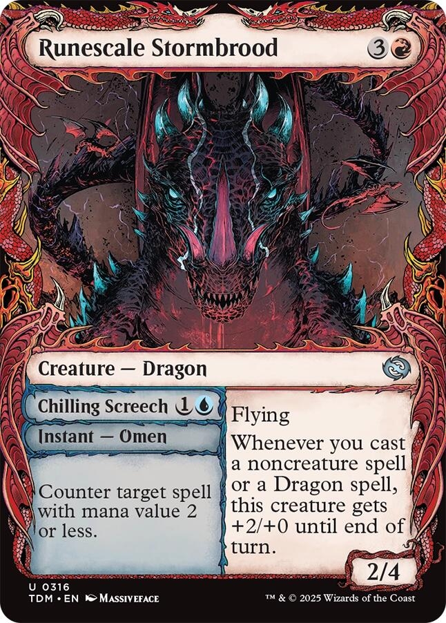 Runescale Stormbrood (Showcase) [Tarkir: Dragonstorm]