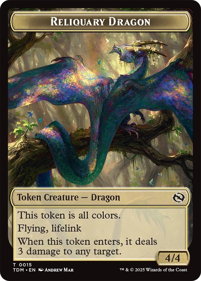 Reliquary Dragon // Dragon (0011) Double-Sided Token [Tarkir: Dragonstorm Tokens]
