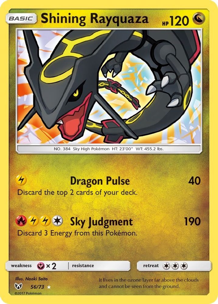 Kortet Shining Rayquaza